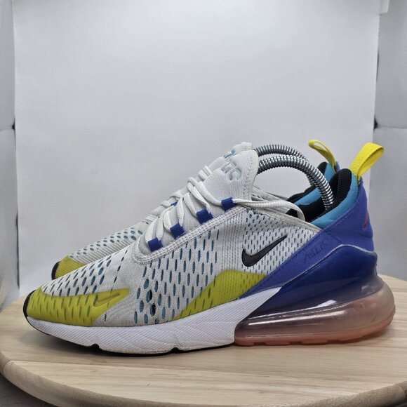 Nike Air Max 270 White Blue Yellow Pink FD1020-100 Sneakers Women’s Size 8.5 /7Y - Picture 1 of 8